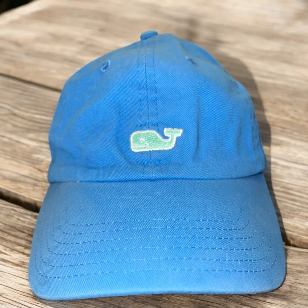 Vineyard Vines Blue Whale‎ Logo Baseball Cap Adjustable Cotton Hat